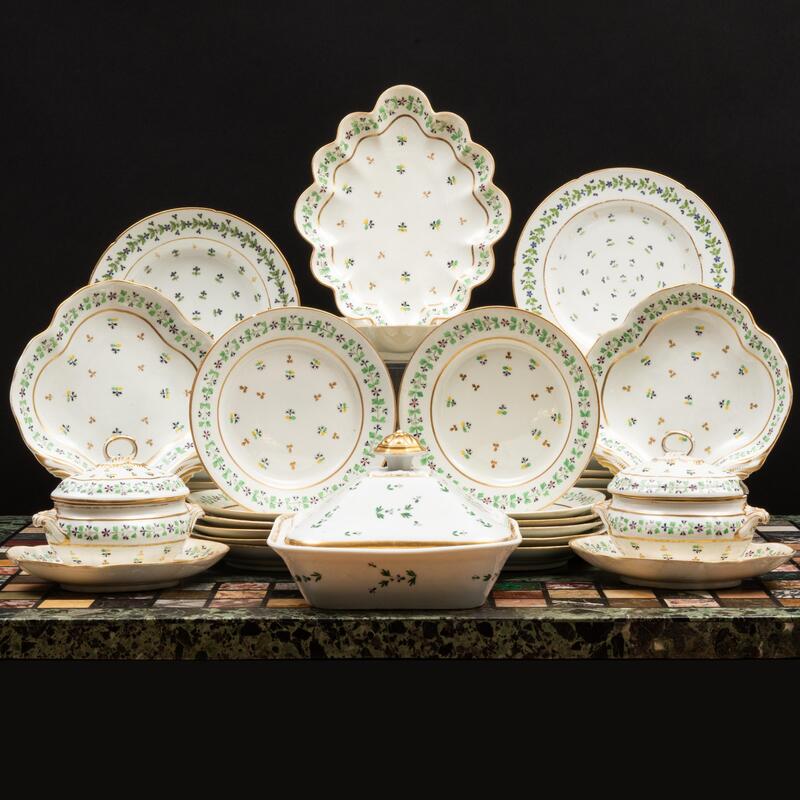 Appraisal: Assembled Royal Crown Derby and Continental Porcelain Dinner Service in