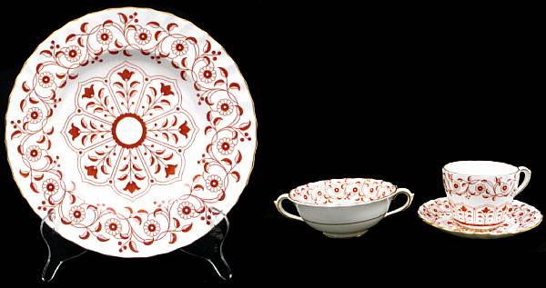 Appraisal: A Royal Crown Derby part dinner service in the Rougemount