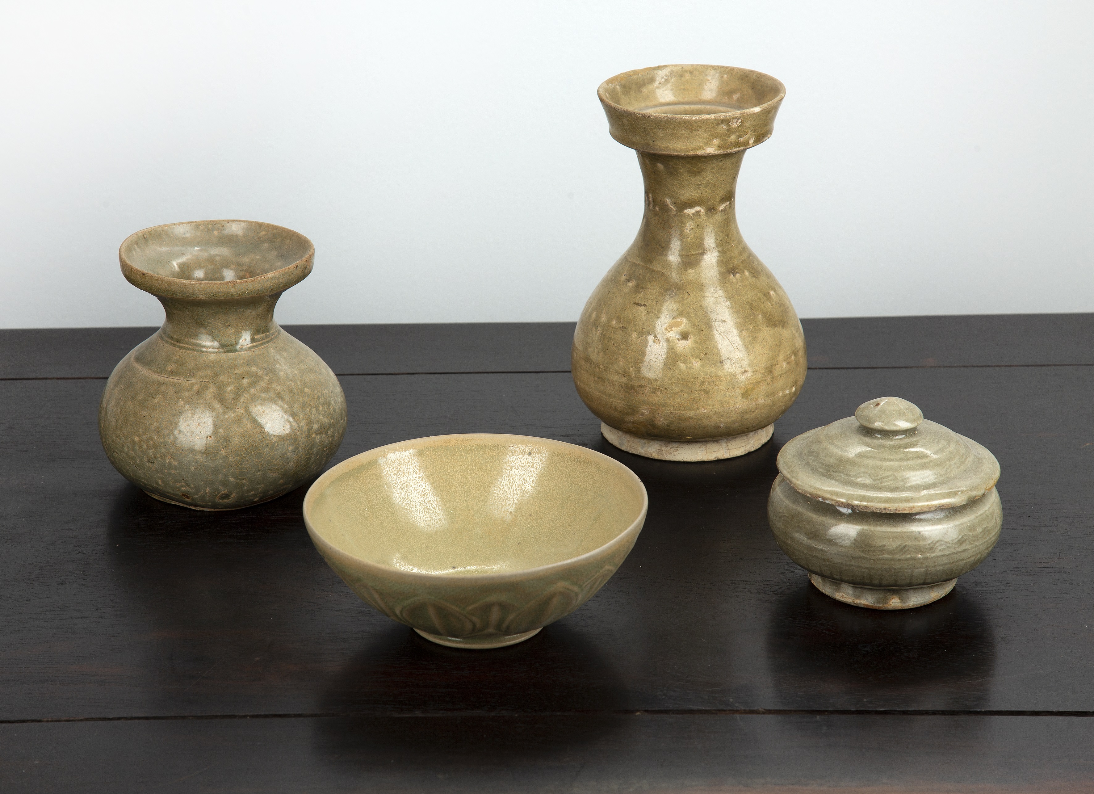 Appraisal: Collection of glazed ceramicsChinese probably Jin dynasty comprising of a