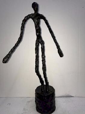 Appraisal: SWISS BRONZE SCULPTURE A GIACOMETTI BRONZE SWISS BRONZE SCULPTURE A