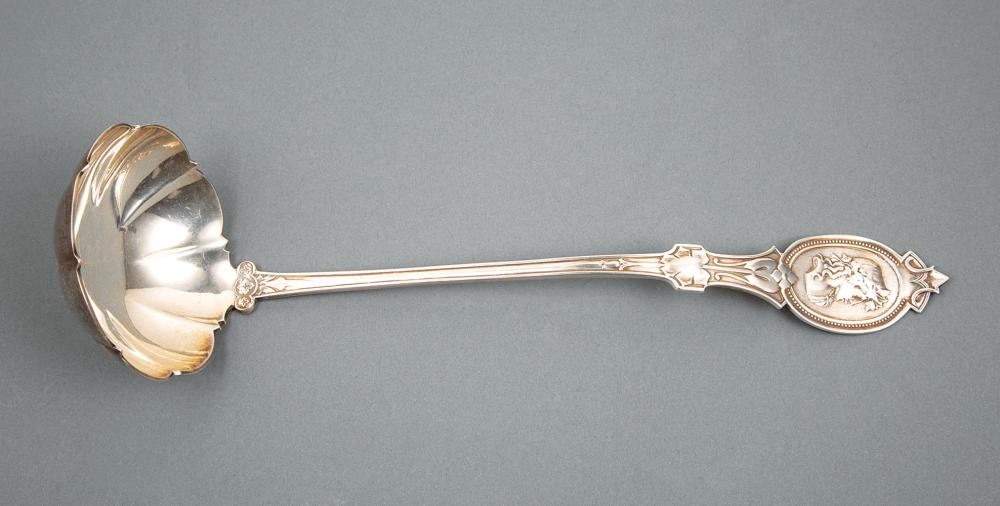 Appraisal: American Medallion Pattern Sterling Silver Punch Ladle Hotchkiss Schreuder Syracuse