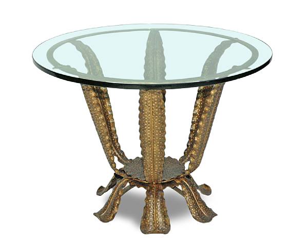 Appraisal: An Italian Art Deco glass and gilt wrought iron Cactus