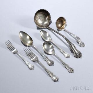 Appraisal: Sixty-six Pieces of Dominick Haff Mazarin Pattern Sterling Silver Flatware