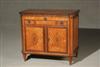 Appraisal: Dutch Neoclassical Style Green Stained Marquetry Rosewood and Mahogany Crossbanded