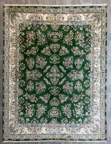 Appraisal: Indo Tabriz ' x ' Room Size Rug Indo Tabriz