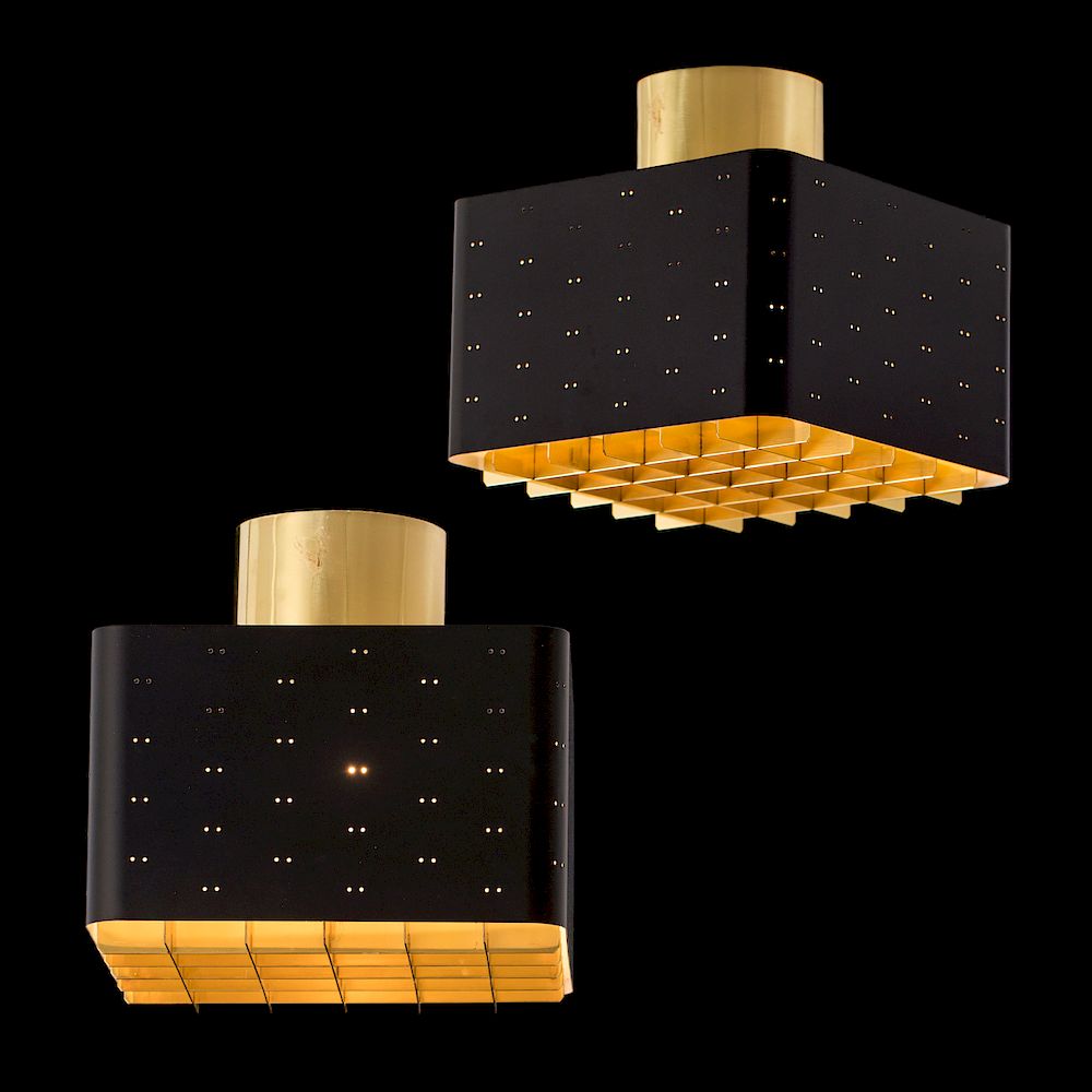 Appraisal: Paavo Tynell A pair of ceiling lights model Star Sky