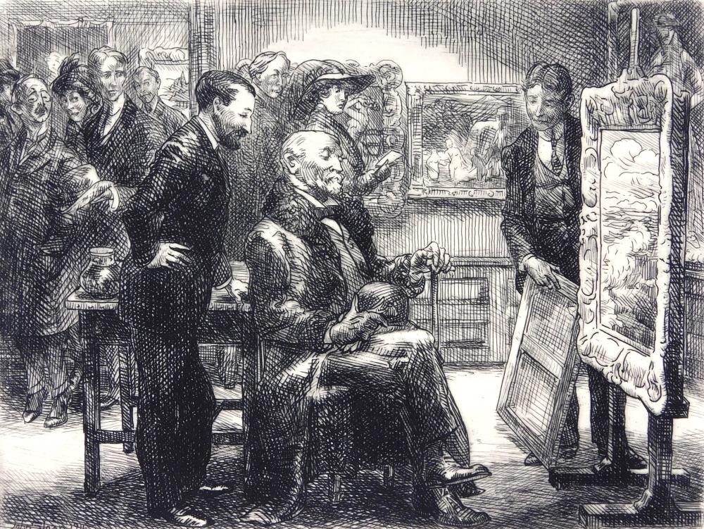 Appraisal: John Sloan American - The Picture Buyer unframed etching Ed