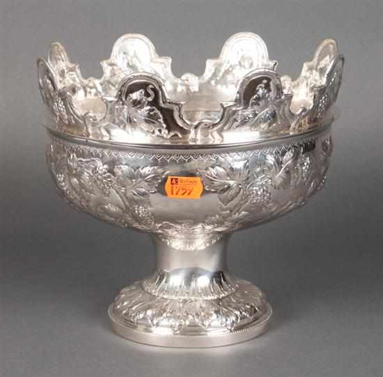 Appraisal: American repousse silver monteith Gould Stowell Ward Baltimore with removable