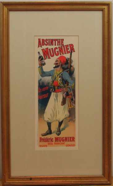 Appraisal: Lucien Lefevre Absinthe Mugnier lithograph x canvas x frame Canvas