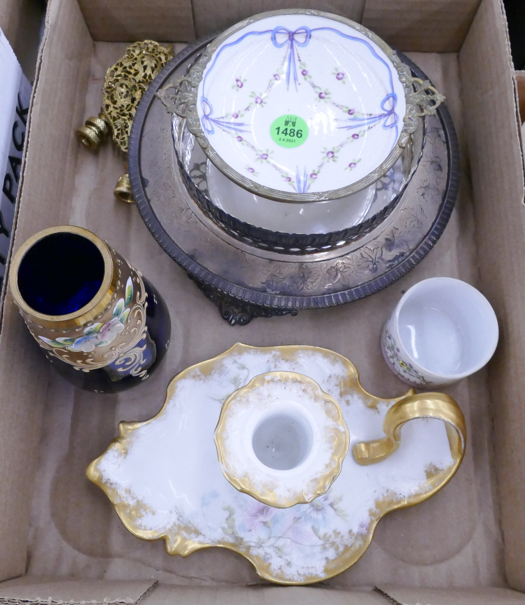 Appraisal: Box Limoges Candlestick Etc