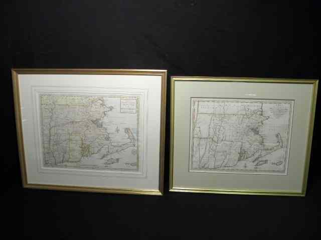 Appraisal: Pair th century New England Massachusetts maps Includes ''A Map