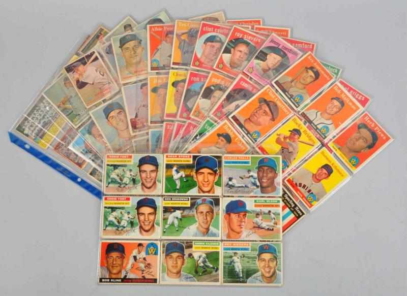 Appraisal: Group Lot of Washington Senators Baseball Cards Description Includes Jim