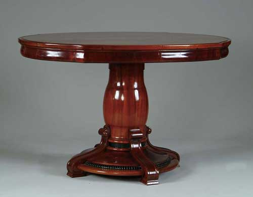 Appraisal: OUTSTANDING BIEDERMIER STYLE MAHOGANY CENTER TABLE The shaped molded edge