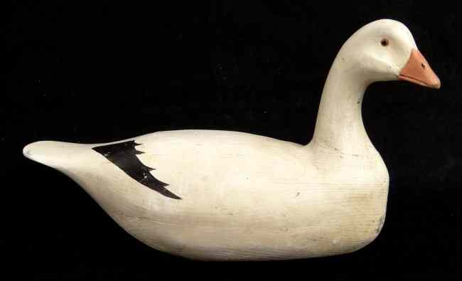 Appraisal: Harry Shourdes Jr snow goose decoy marked underside ''From The