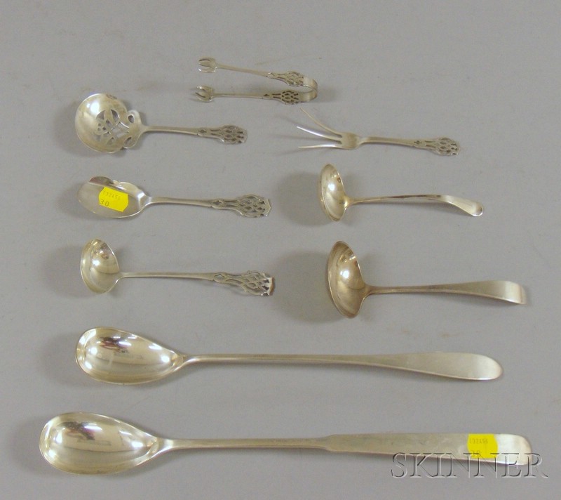 Appraisal: Nine Pieces of Arts Crafts Sterling Silver Flatware two Erickson