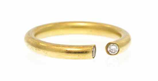 Appraisal: An Karat Yellow Gold and Diamond Band Ring Niessing containing