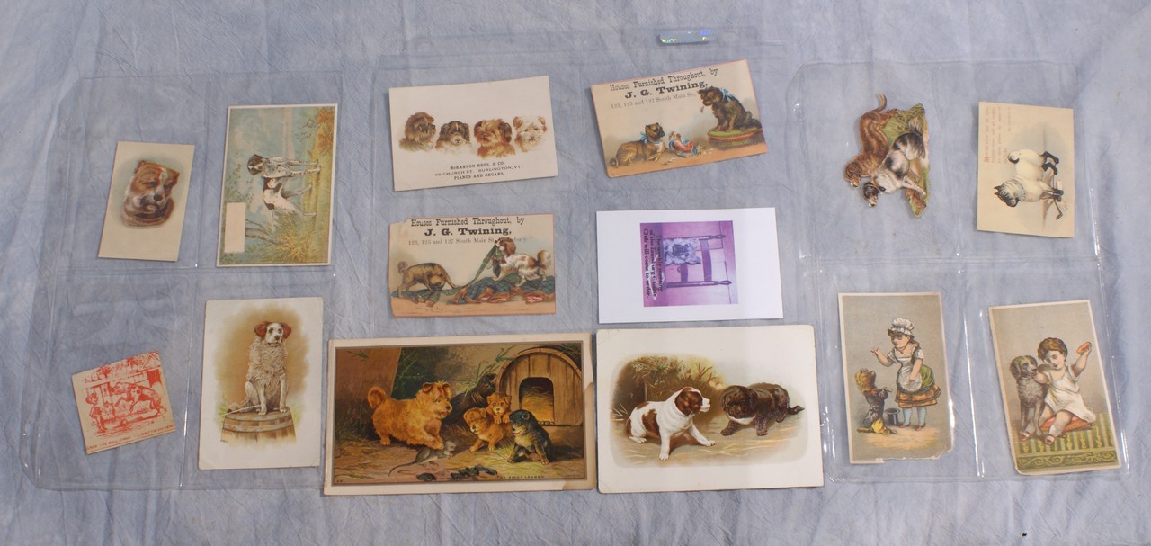 Appraisal: Dogs trade cards and miscellaneous illustrations more than pieces