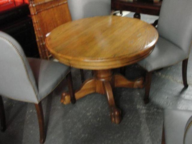 Appraisal: Oak Clawfoot Table No leaves From a White Plains home