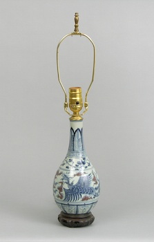 Appraisal: A Chinese Porcelain Vase Made Into a Lamp Base A