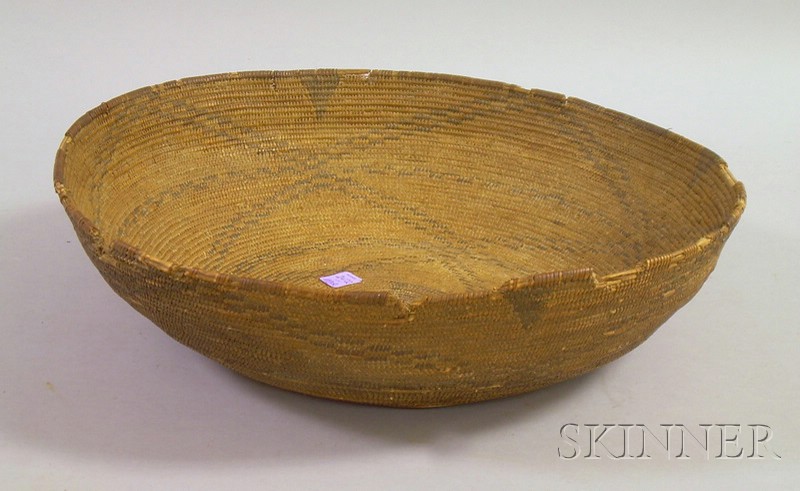 Appraisal: Southwest Coiled Basketry Bowl dia in damage