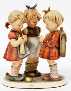 Appraisal: HUMMEL HUMMEL H SCHOOLGIRLS Hummel figurine 'Schoolgirls'