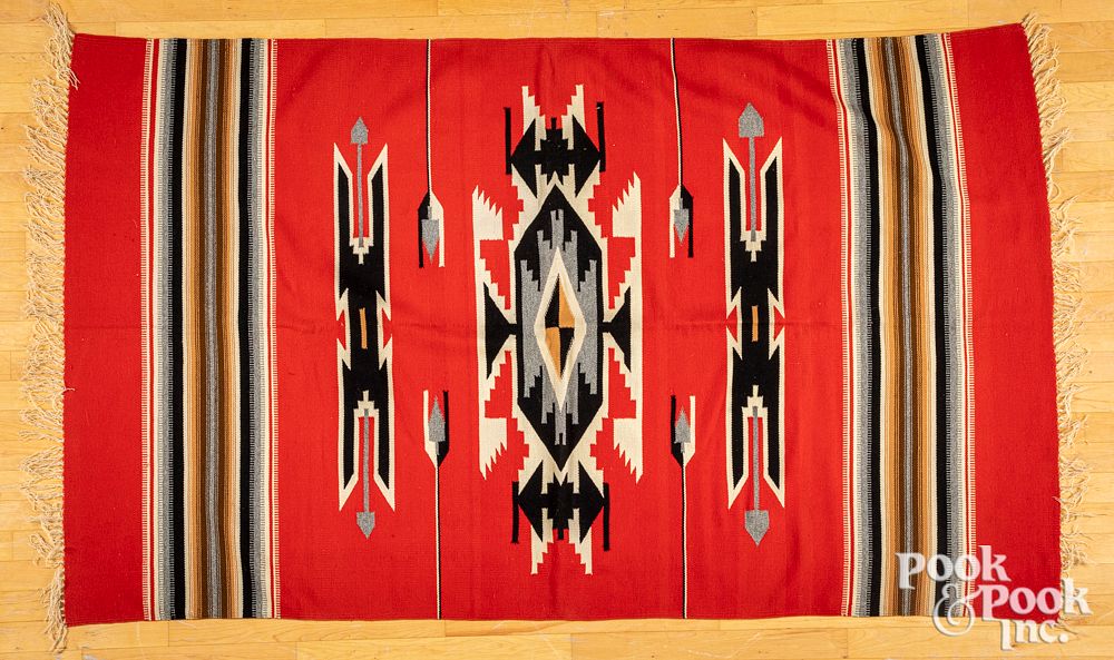 Appraisal: Two Chimayo Indian weavings Two Chimayo Indian weavings x Condition