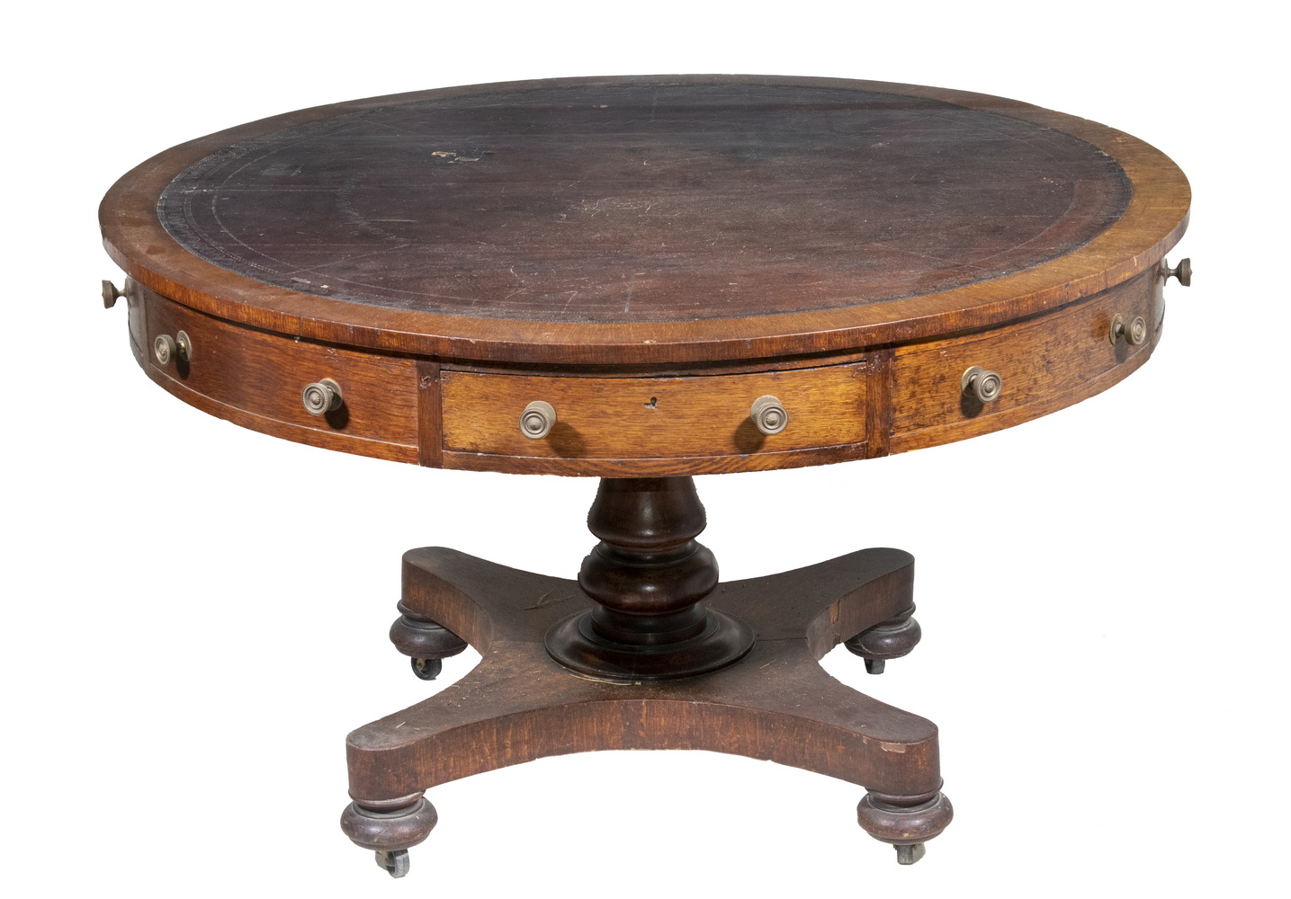 Appraisal: ENGLISH MAHOGANY DRUM TABLE Early th c Drum Table with