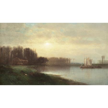 Appraisal: Samuel Colman American - River Landscape Estimate -