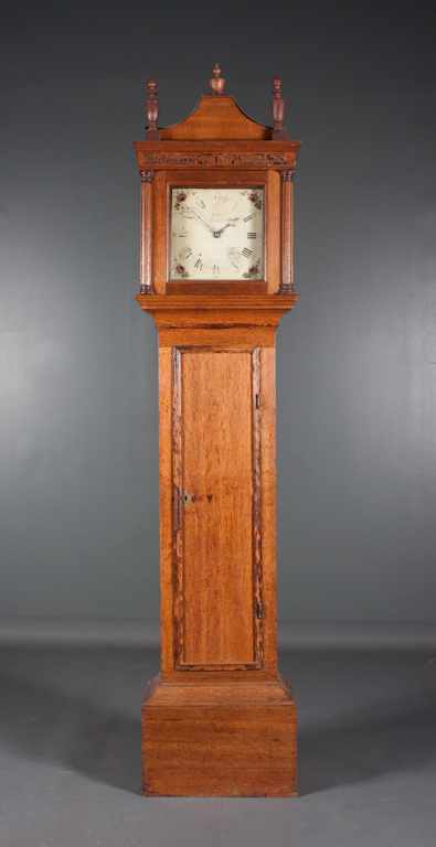 Appraisal: George IV oak tall-case clock Knight Thaxted first quarter- th