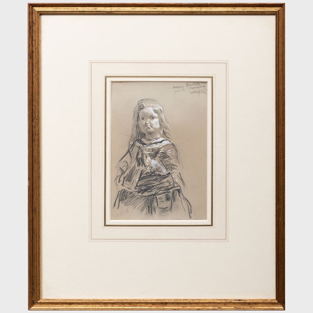 Appraisal: Hercules Brabazon Brabazon - Maria Barbola from Las Meninas Pencil