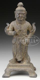 Appraisal: CAST IRON STANDING FIGURE OF A GUARDIAN Ming Dynasty China