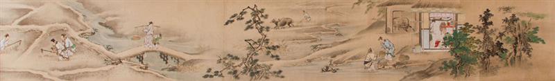 Appraisal: Chinese Hand Scroll Story of Rice Culture in China Ink