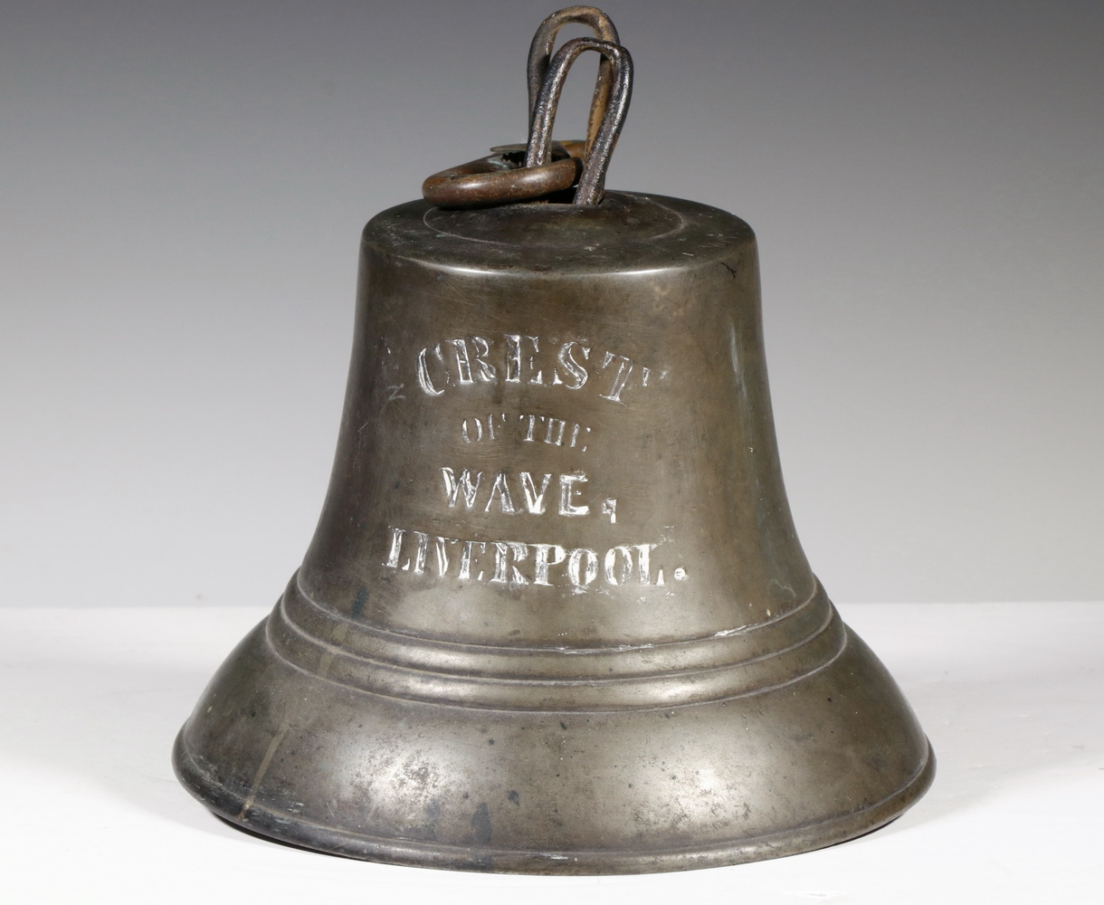 Appraisal: ENGLISH SHIP'S BELL th c Cast Bronze Ship's Bell engraved