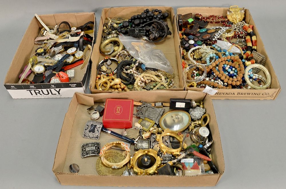 Appraisal: Tray lot of costume jewelry including Kenneth Lane earrings and