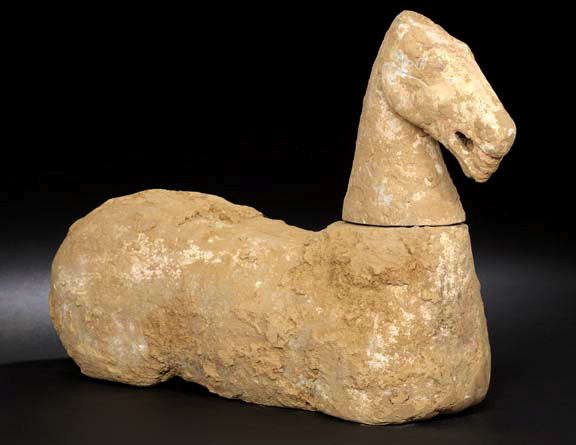 Appraisal: Large Chinese Burial Figure of a Horse Han dynasty B