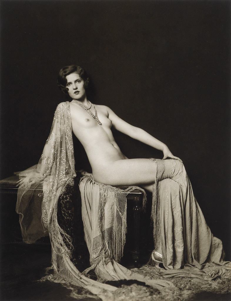 Appraisal: ALFRED CHENEY JOHNSTON - Model reclining Ann Smith Silver print