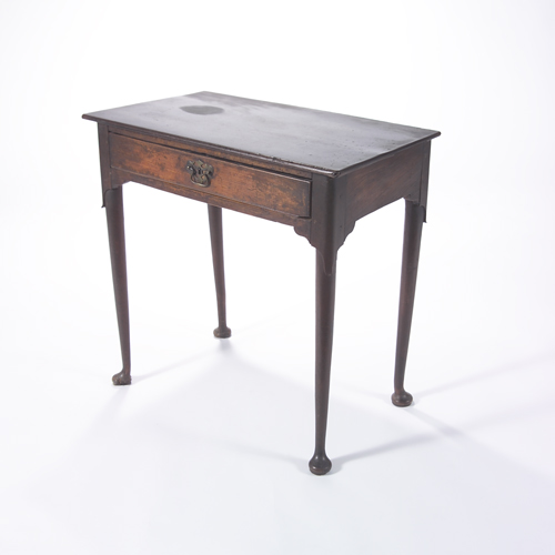 Appraisal: th c mahogany side table with single drawer and Queen