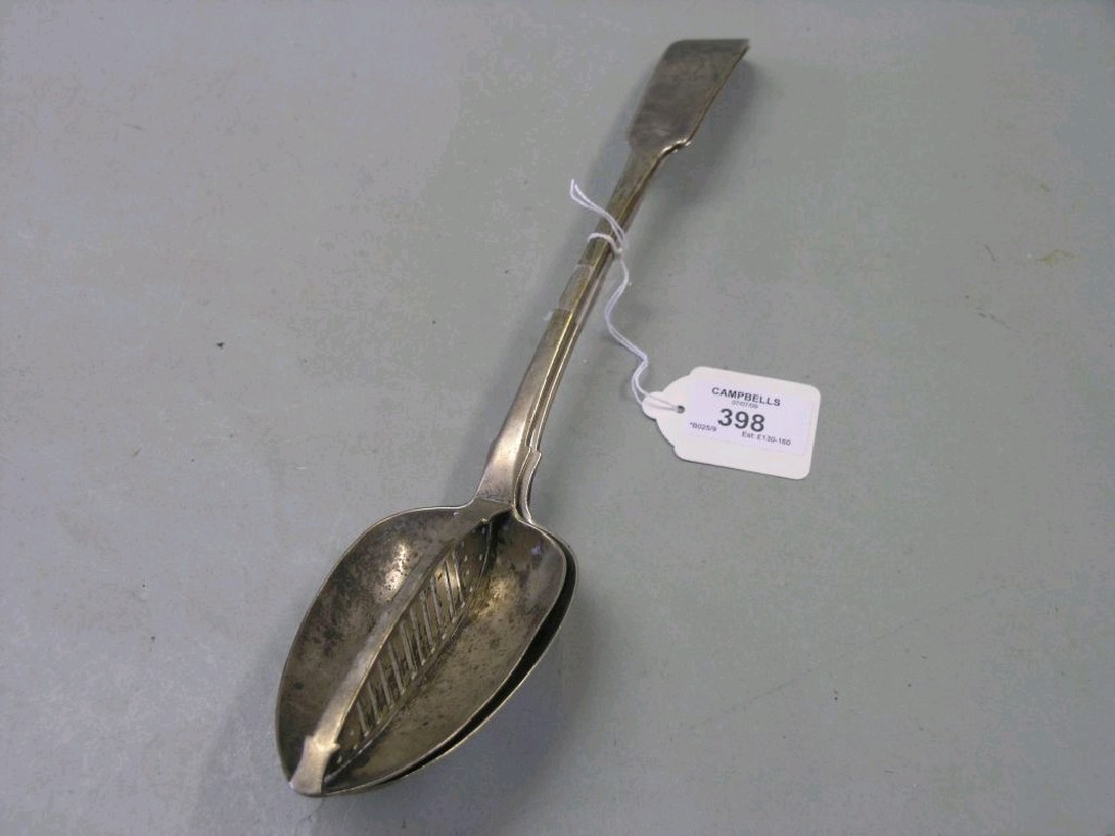 Appraisal: A pair of George IV Dublin silver serving spoons fiddle