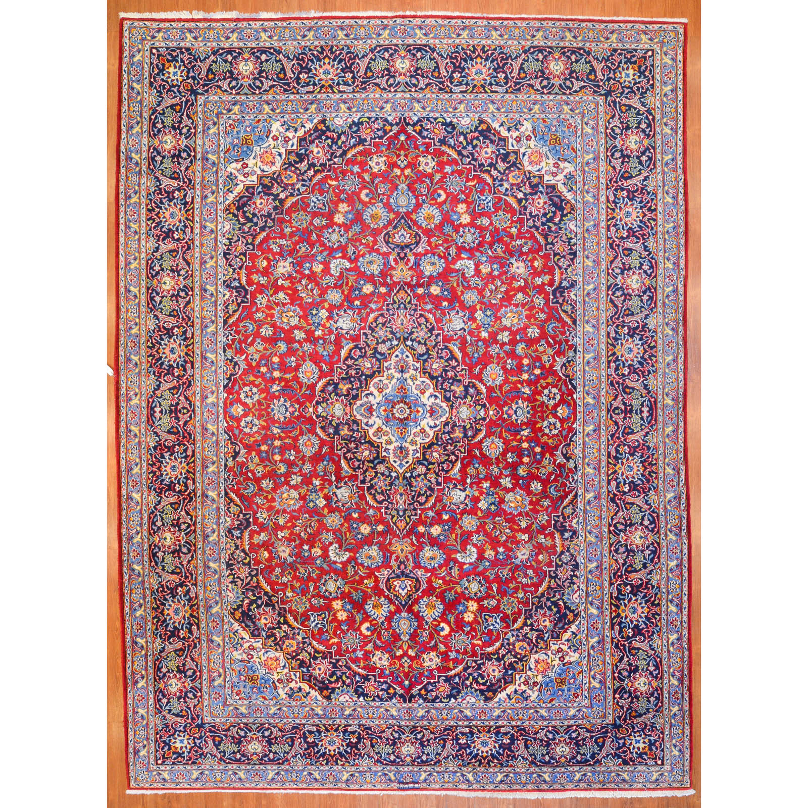 Appraisal: KASHAN CARPET PERSIA X Fourth quarter- th century hand-knotted wool