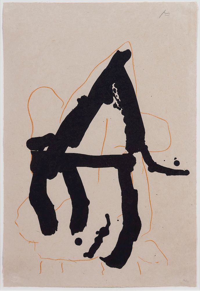 Appraisal: Robert Motherwell American - Beau Geste VII Robert Motherwell American