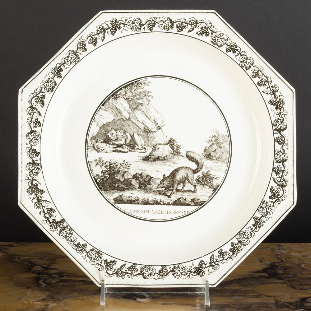 Appraisal: Stone Coquerel et Le Gros Transfer Printed Creamware Plate Depicting