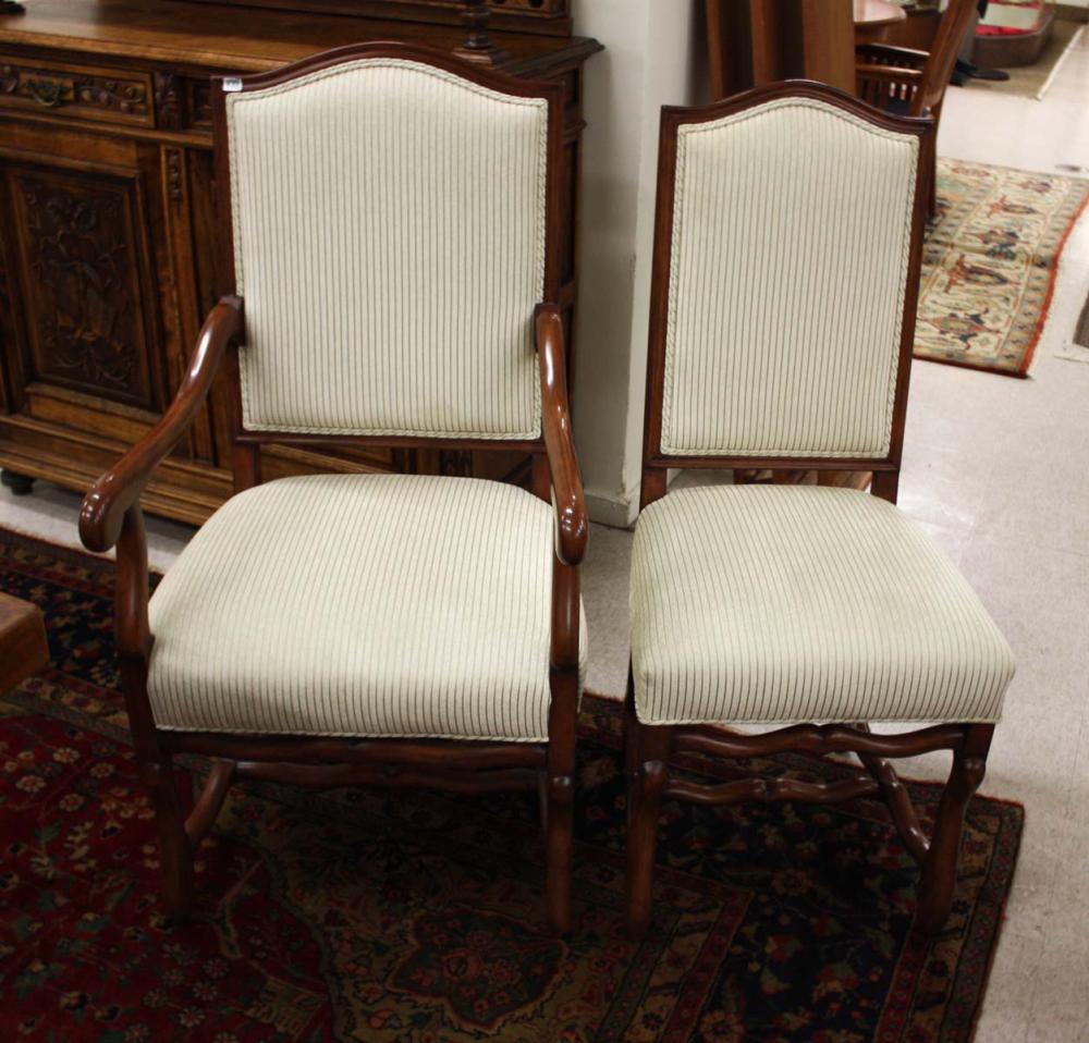 Appraisal: SET OF EIGHT PROVINCIAL STYLE DINING CHAIRS late th century