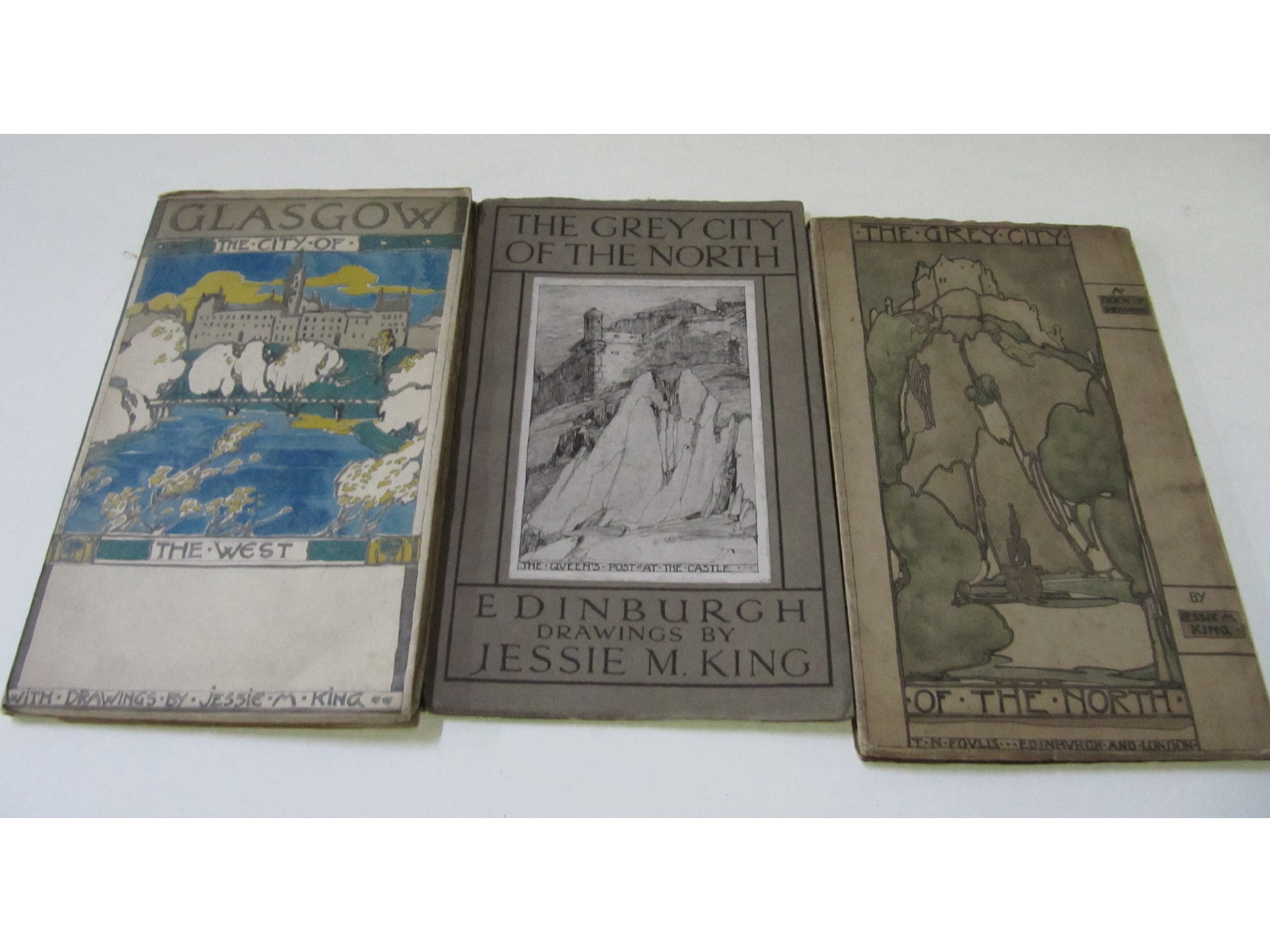 Appraisal: A lot comprising three books with drawings by Jessie M