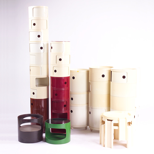 Appraisal: Anna Castelli for Kartell group of molded plastic storage units