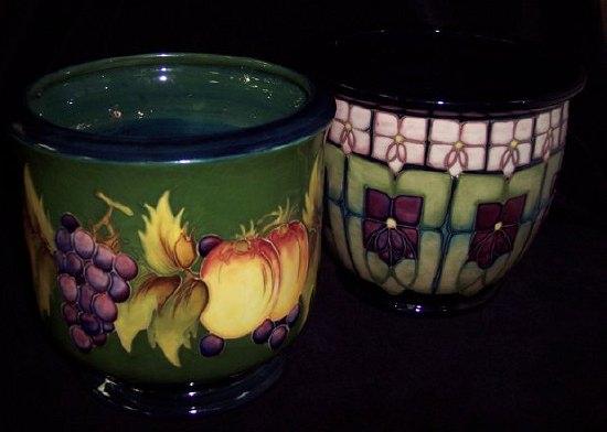 Appraisal: A Moorcroft 'Violets' jardini re of Art Deco style design