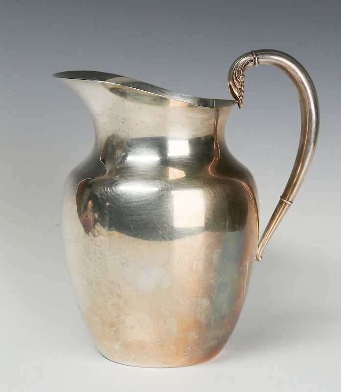 Appraisal: A LATE TH CENT AMERICAN STERLING WATER PITCHER Signed Rogers