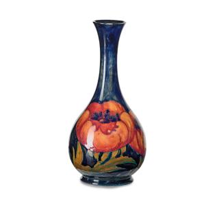 Appraisal: MOORCROFT Poppy vase MOORCROFTPoppy vase England - Stamped MOORCROFT MADE