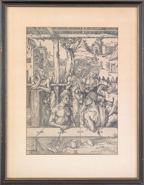 Appraisal: Albrecht Durer German - woodcut titled The Bath House x