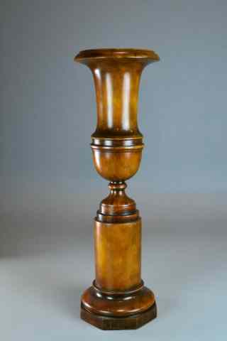 Appraisal: A VICTORIAN TURN MAHOGANY FLOOR VASEA finely turned mahogany vase