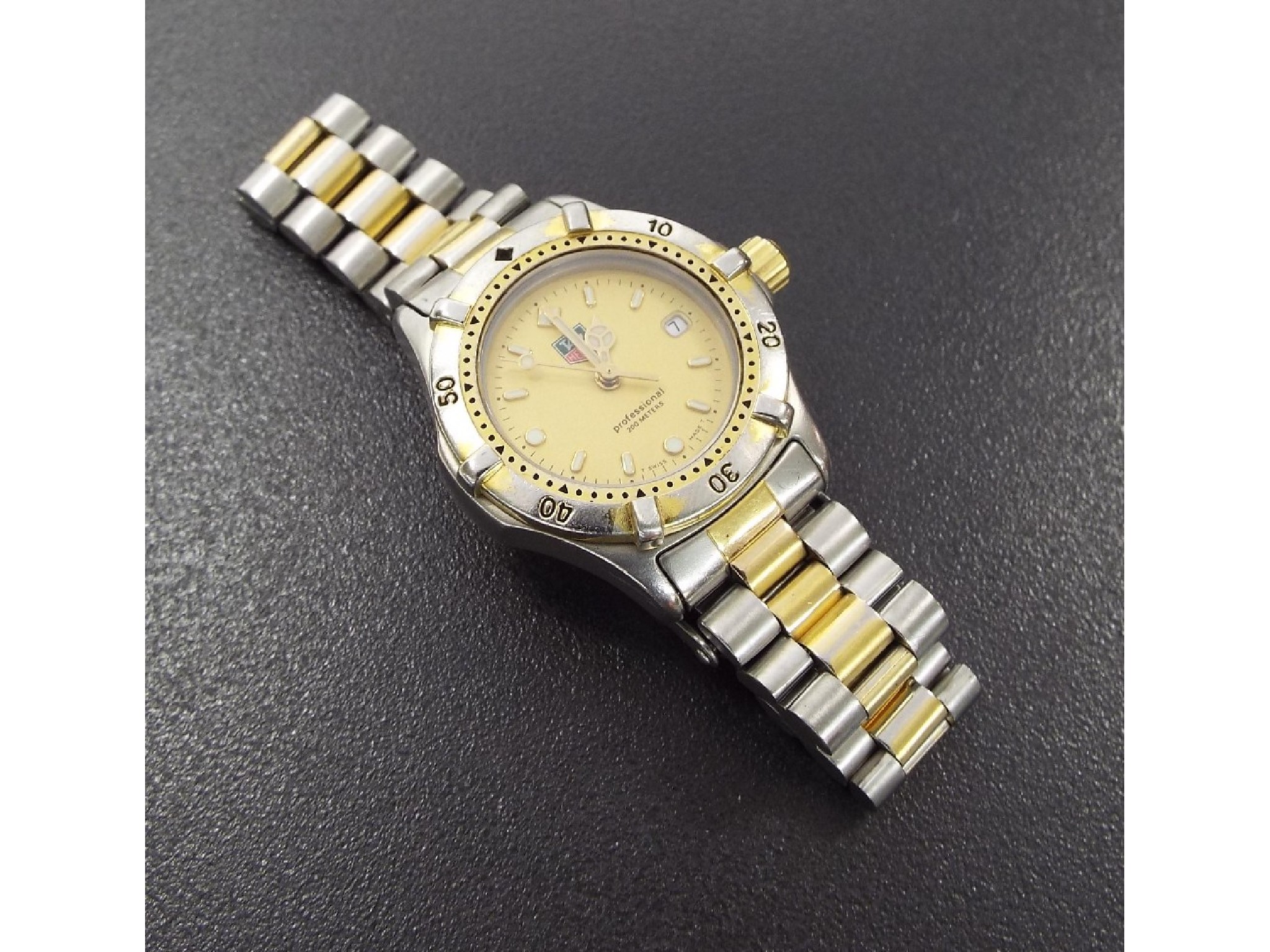 Appraisal: Tag Heuer Professional M lady's bracelet watch ref WE -R